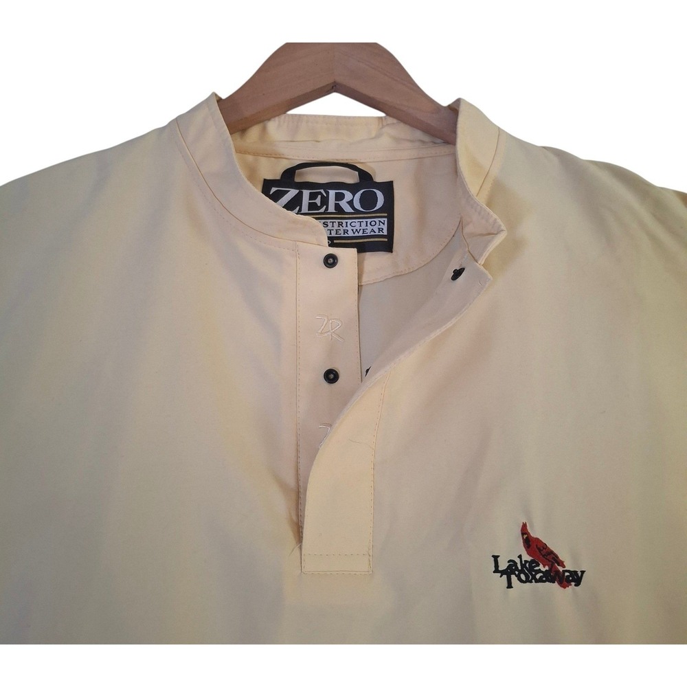 Zero Restriction Windshirt Men's Large Yellow Pullover Lake Toxaway Golf